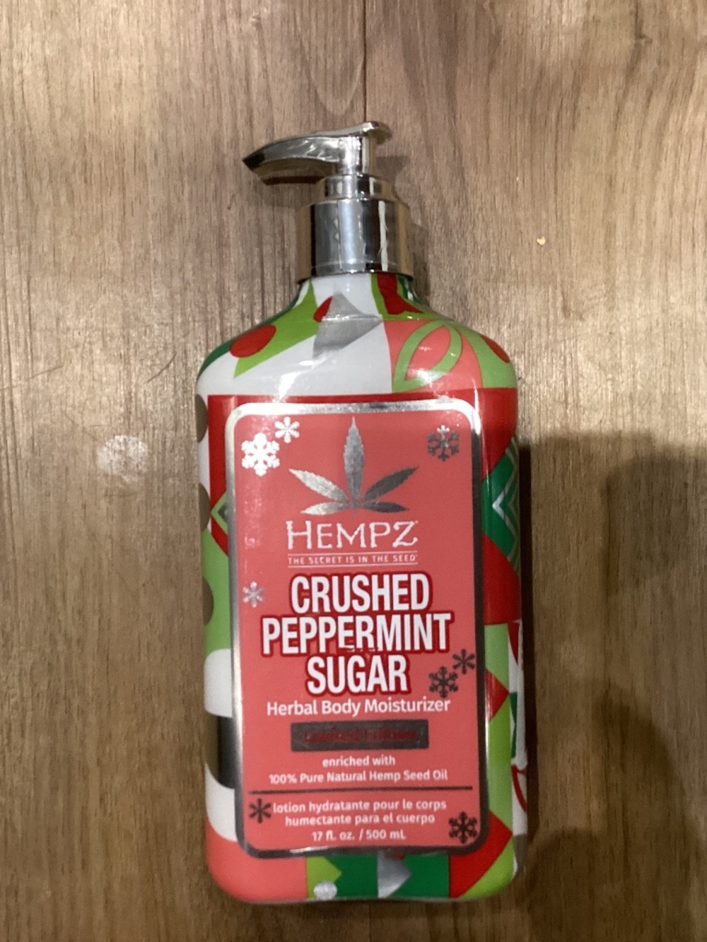 Hempz Lotion 17oz Crushed Peppermint Sugar Herbal Body Moisturizer Full Size